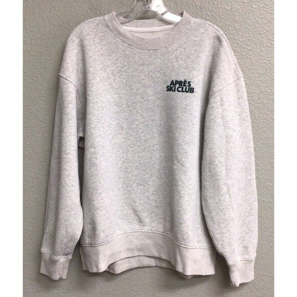 Abercrombie & Fitch Apres Ski A&F Fleece Oversized Gray Sweatshirt Small - Picture 2 of 12